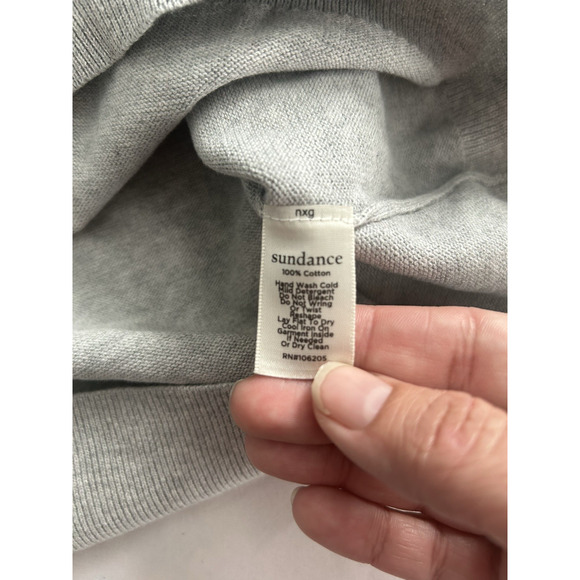 Sundance Sequin Pullover Sweater Womens Size XS Gray Classic Preppy - Picture 4 of 7